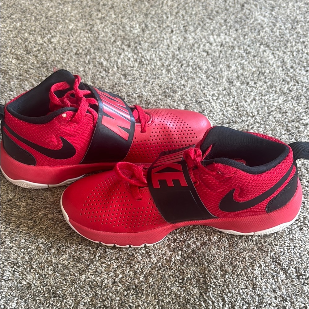 Team Hustle Nike Red and Black Slip-On Sneakers - Picture 2 of 7